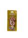 Kaars cijfer "6"