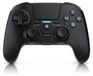 CSL Manette sans fil pour PS4, PS4 Pro, PS4 Slim et PC, manette Bluetooth avec double vibration, pavé tactile, fonction Turbo, prise casque 3.5 mm, batterie 600 mAh, noir, 1 pièce
