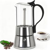 Solidchoice - Cafetière Expresso en Verre avec Inox pour la Maison et le Camping
