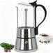 Solidchoice - Cafetière Expresso en Verre avec Inox pour la Maison et le Camping