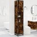 Maison Exclusive - Armoire de salle de bain, aspect chêne fumé, 35x37,5x188,5 cm, composite et métal