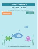 Cute Ocean Animals Coloring Book
