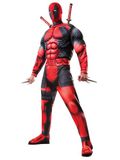 Deadpool Rubie's Deadpool Deluxe kostuum, Marvel Comics gewatteerde spierborst outfit, X-Large