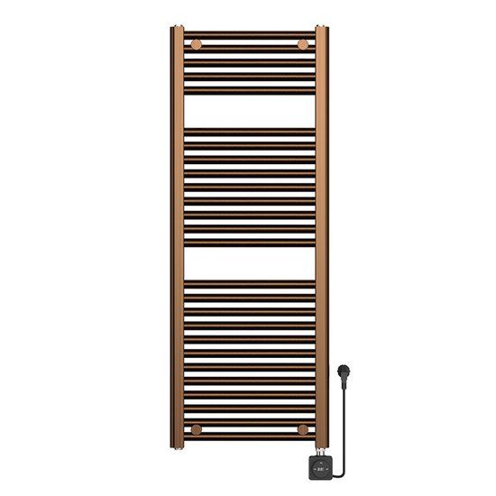 Wiesbaden Korver Elara Elektrische Radiator Smart WiFi 118,5 x 45 cm Geborsteld Brons Koper PVD
