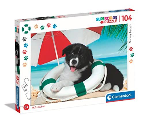 Clementoni Supercolor Sunny Beach - 104 stukjes Puzzel - 6+ jaar