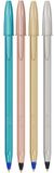 BIC Cristal Glacé stylos bille, 0,32 mm, bleu et noir, 4 pièces