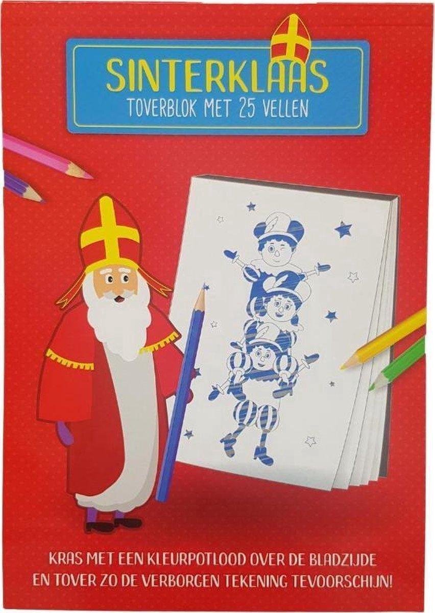 sinterklaas Toverblok - Krasblok kleurboek voor kinderen, Schoencadeau - Schoenkado