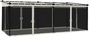 vidaXL Prieel met zijwanden van gaas 6x3 m staal crèmekleurig