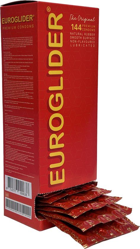 Euroglider Condooms - 144 stuks - Beige - Met glijmiddel - Zonder smaak - Standaard