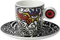 Goebel - Billy The Artist | Kop en schotel Espresso Bright Eyes I | Porselein - 12cm - 100ml