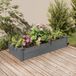 Maison Exclusive - Jardinière surélevée avec insert gris, 120x45x25 cm, bois massif de sapin