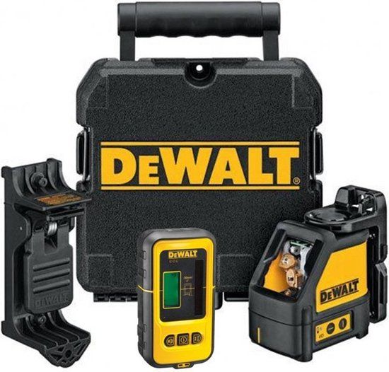 DeWalt DW088KD Zelfnivellerende Kruis Lijnlaser Set met Ontvanger - 50m - 2 Lijnen - Inclusief Koffer