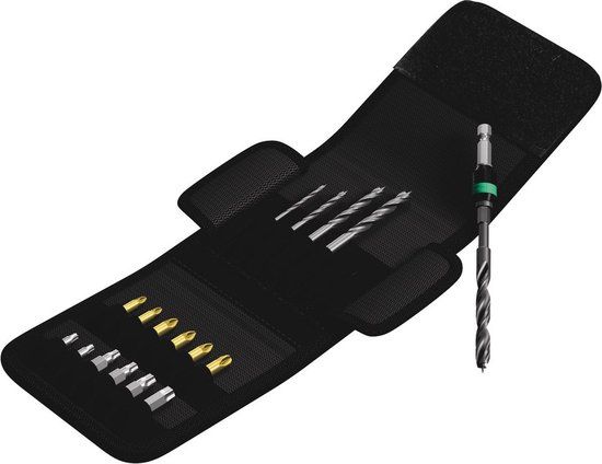 Wera 18-delige houtboren-/bitset - Inbus, Phillips, Pozidriv, Torx
