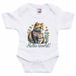 Bellatio Decorations Baby rompertje - hallo wereld - kitten - wit - kraam cadeau - babyshower - cadeau romper 92