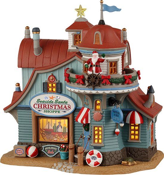 Lemax Seaside Santa Xmas Shoppe, B/o Led