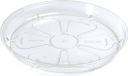 Merkloos Prosperplast Opvangschaal/onderschaal bloempot/plantenpot - transparant - rond - Dia 17 cm
