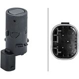 HELLA 6PX 358 141-601 Sensor, park distance control - Recht - 3-polig - Gestekt - Lakken mogelijk