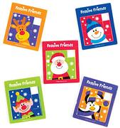 Baker Ross Festive Friends Mini Sliding Puzzle Games Value Pack - Nieuw kerstspeelgoed voor kinderen, perfect feest, buit, prijzentas en kousvuller (pakket van 5)