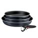 Tefal Ingenio Enjoy Pannenset, 3-delig, geschikt voor inductie | 22/24/28 cm + afneembare handgreep, antiaanbaklaag, titanium coating, thermo-signaal, snel opwarmen