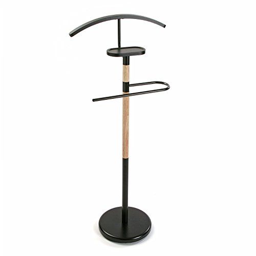 Versa - Kledingstandaard - 112 x 28,8 x 46 cm - Zwart/Hout