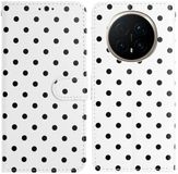 Selected by GSMpunt.nl Honor Magic 8 Pro Hoesje Portemonnee Book Case Polka Dot Wit