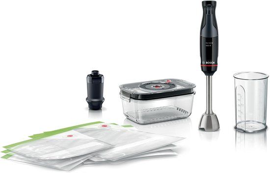 Bosch ErgoMaster - Staafmixer - 1000W - QuattroBlade Messen - Keramische Koppeling - Zwart