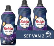 Robijn - Vloeibaar Wasmiddel - Klein & Krachtig - Black Velvet - 2 flessen - 78 wasbeurten - Voordeelverpakking