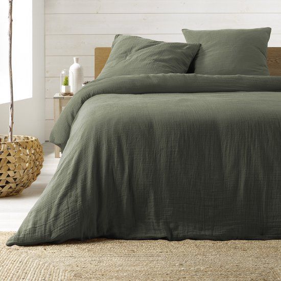 douceur U10 Katoenen gaas bedset 240 x 220 cm Groen