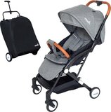 The Moon Brand Ritzi Cabin Stroller - Buggy - Grijs - Ultra-Compact en Automatisch Inklapbaar - Incl. Reistasje - 20 kg - 0-3 jaar