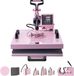 VEVOR Warmtepers Transferpers 38x38cm 8 in 1 Tumbler Press T-shirts Roze
