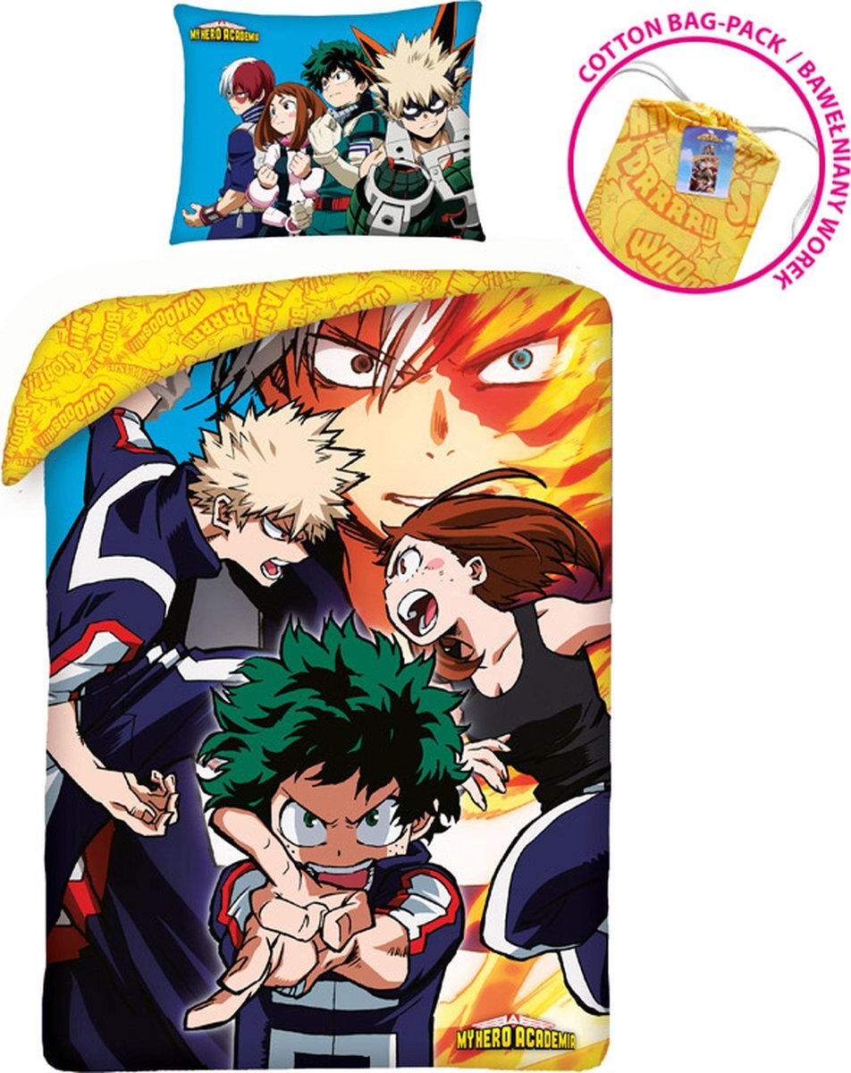 My Hero Academia Dekbedovertrek Team - Eenpersoons - 140 x 200 cm - Katoen