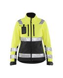 Blåkläder 4902-2517 Dames Softshell jack High Vis Geel/Zwart maat XS