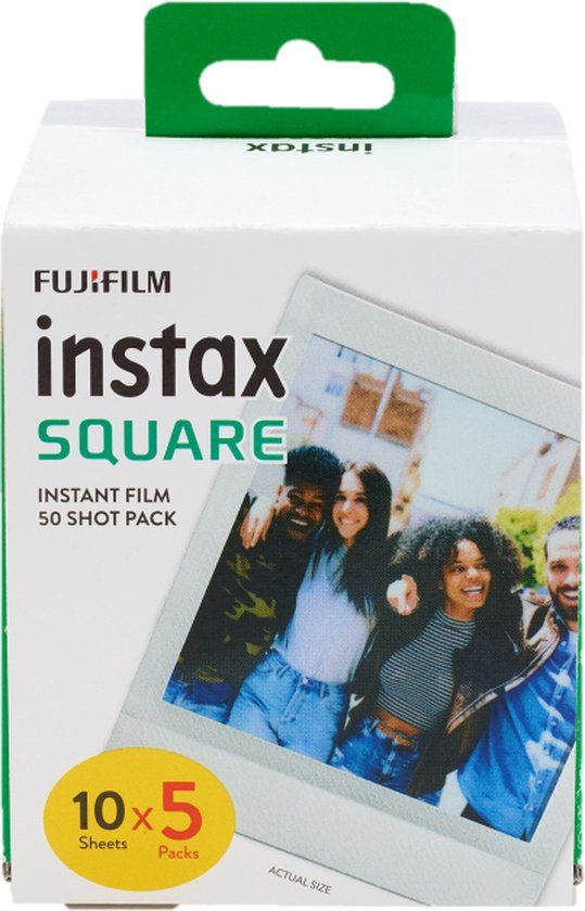 Fujifilm Instax Square Film - White Border - 50 Sheets