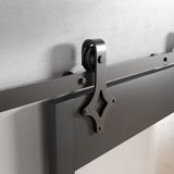 SOTECH Système de porte coulissante LANCEA 2 m roulement-Ø 70 mm noir