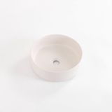 QeramiQ Dely Waskom - 36x36x12cm - zonder overloop - rond - keramiek - linnen