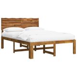 vidaXL Tweepersoonsbed met hoofdbord ROSTOCK Naturel 120 x 200 cm