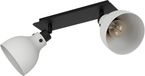 EGLO Matlock Plafondlamp, 2 spots, draaibaar, industrieel design, metaal, zwart en grijs, fitting E27