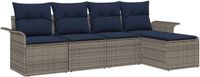 vidaXL Tuinbank Set 5-zits Polywood Grijs