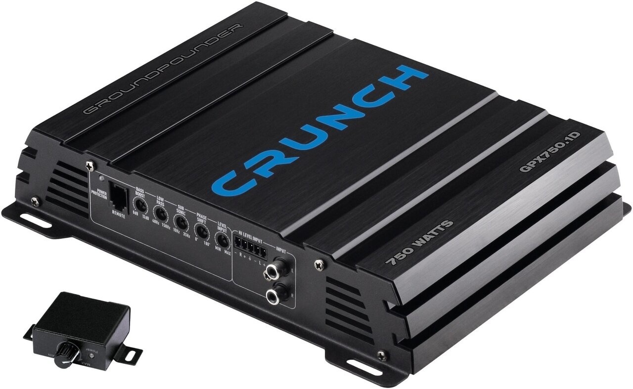 crunch GPX750.1D - Monoblock versterker - 375 watts RMS - 1 Ohms