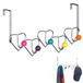 Premier Housewares Hook deurgarderobe, 5 haken, meerkleurig, chroom, kunststof, 10x37x20