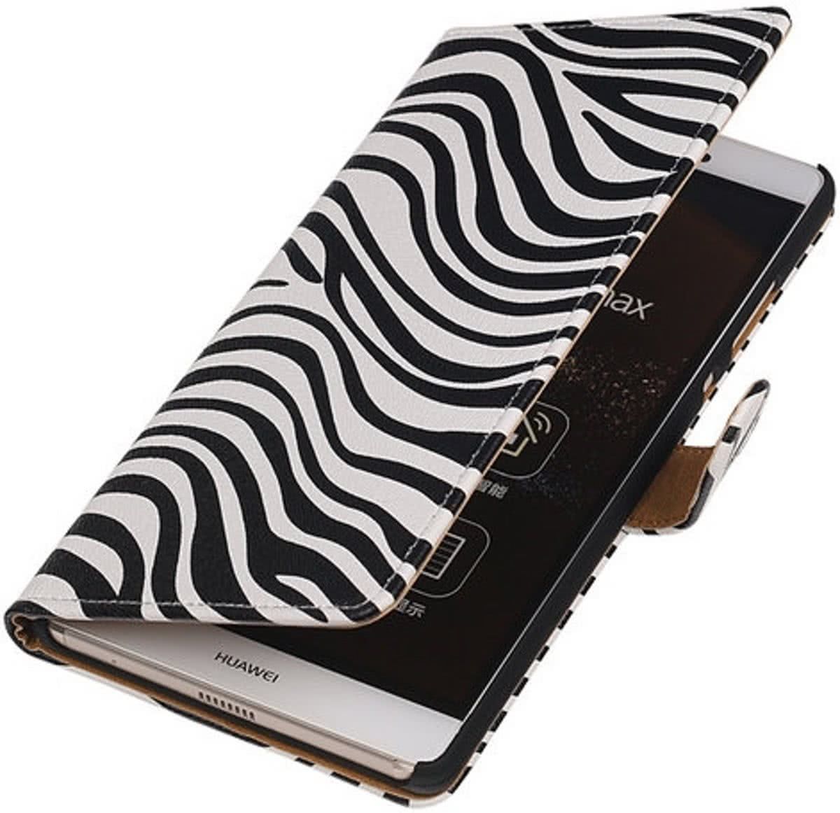 Best Cases Huawei P8 Max Zebra Booktype Wallet Hoesje - Cover Case