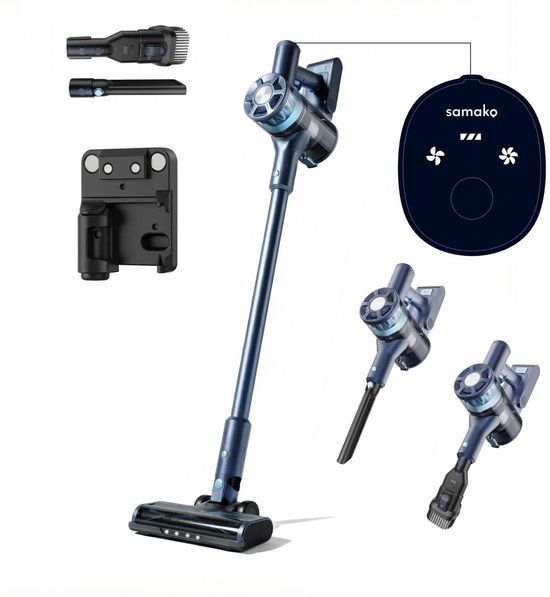Samako Steelstofzuiger Draadloos CleanDetect Lite 200W Blauw