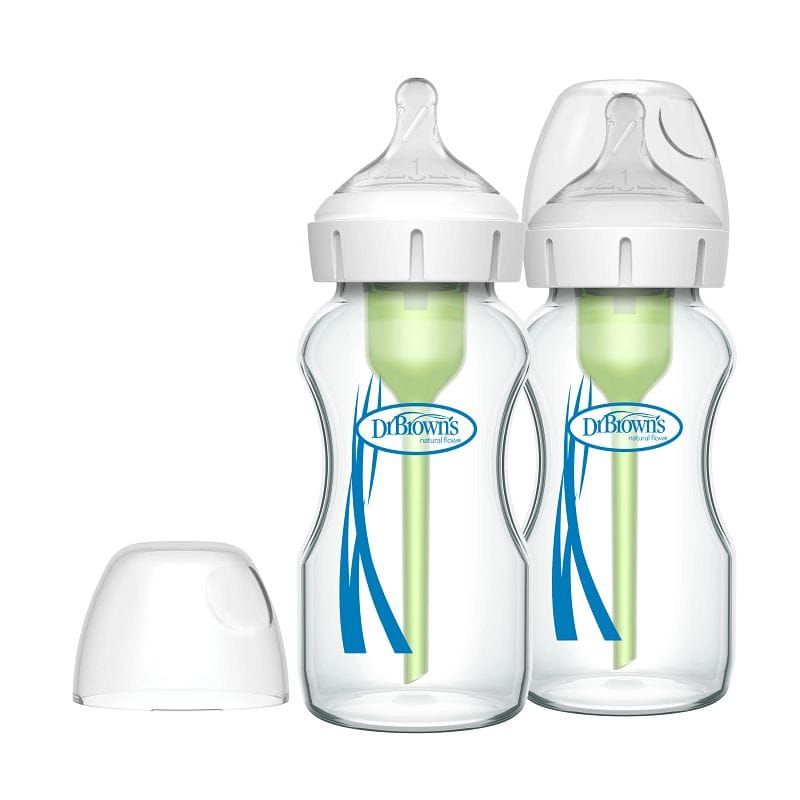 Dr. Brown's Fles Dr. Brown's Duo Options+ Breed 270 ml Glas