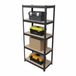 Merkloos Relaxdays Stellingkast - 180x60x30 cm - tot 500 kg - steeksysteem - zwart