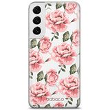 ERT GROUP mobiel telefoonhoesje voor Samsung S22 origineel en officieel erkend Babaco patroon Flowers 013 optimaal aangepast aan de vorm van de mobiele telefoon, gedeeltelijk bedrukt