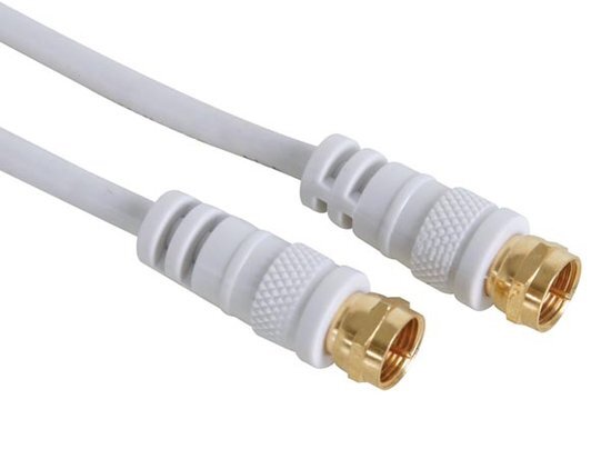 HQ Products - F-Connector Kabel - wit - 5 meter