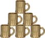 Verpakkingsloos 10x Doré plastique verres à shot 2,5 cl