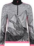 CMP Dames sweatshirt met lange mouw, ronde hals, gebloemd patroon, polyester, met stretch, maat XXS, kleur nero