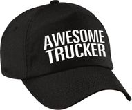Bellatio Decorations Awesome trucker pet / cap zwart voor volwassenen