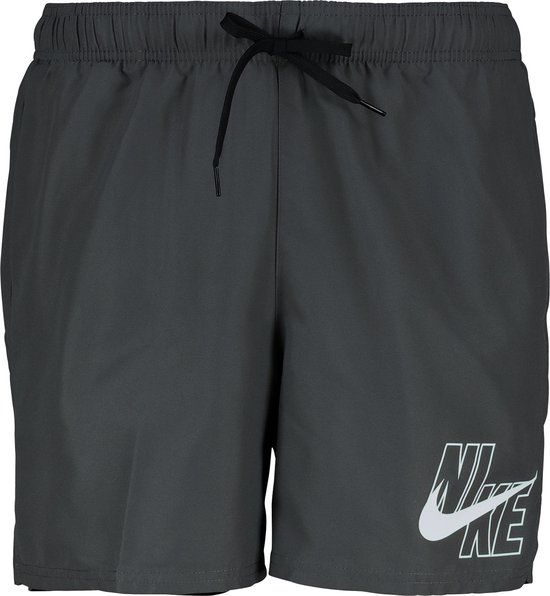 Nike Swim Logo Lap 5" Volley Heren Zwembroek - Iron Grey - Maat S